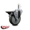 Service Caster 4'' Gray Polyurethane Wheel Swivel 7/16'' Grip Ring Stem Caster with Brake SCC-GR20S414-PPUB-PLB-716138 - alternate 3